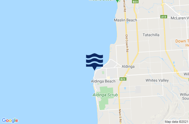 Carte des horaires des marées pour Snapper Point, Australia