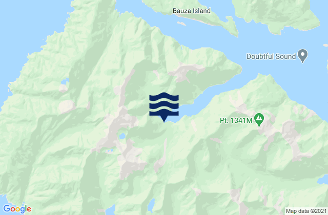 Carte des horaires des marées pour Snug Cove, New Zealand