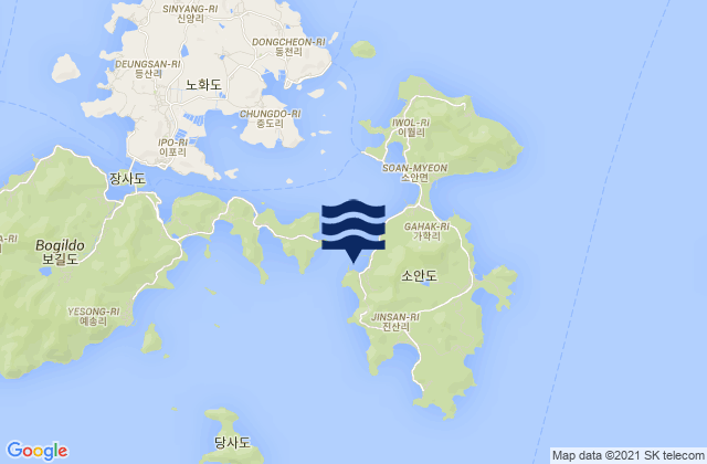 Carte des horaires des marées pour Soan-hang Soan-do, South Korea