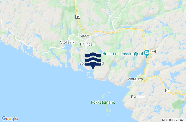 Carte des horaires des marées pour Sokndal, Norway