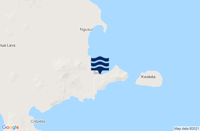 Carte des horaires des marées pour Sola, Vanuatu