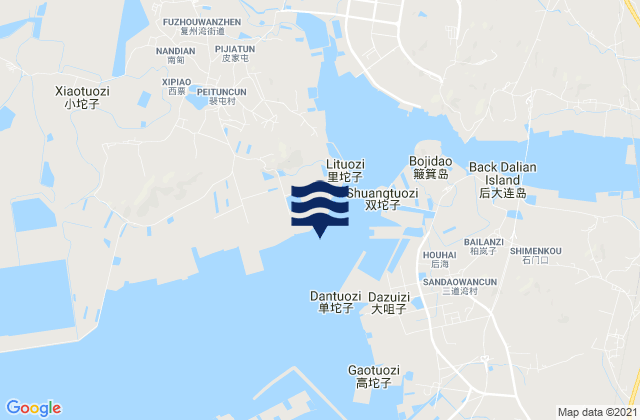 Carte des horaires des marées pour Songmudao Gang, China
