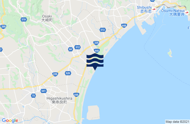 Carte des horaires des marées pour Soo Gun, Japan