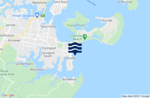 Carte des horaires des marées pour South Cronulla Beach, Australia