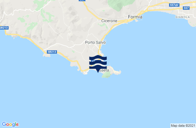 Carte des horaires des marées pour Spiaggia di Sèrapo, Italy