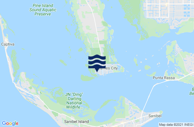 Carte des horaires des marées pour St James City Pine Island, United States