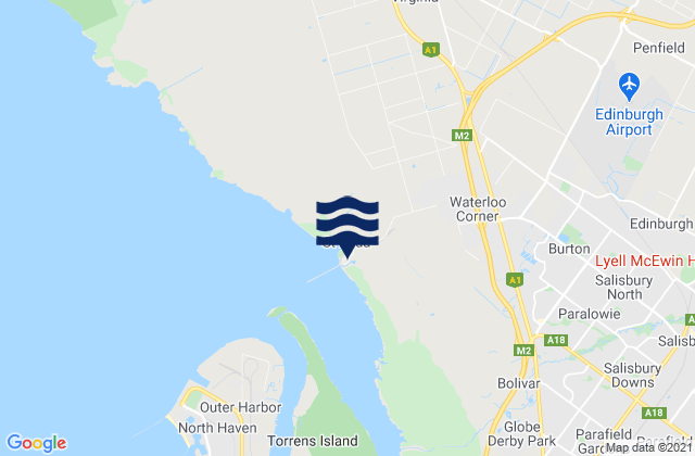 Carte des horaires des marées pour St Kilda Beach, Australia