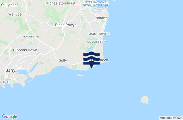 Carte des horaires des marées pour St Marys Well Bay Beach, United Kingdom