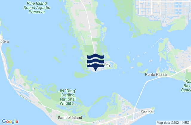Carte des horaires des marées pour St. James City (Pine Island), United States