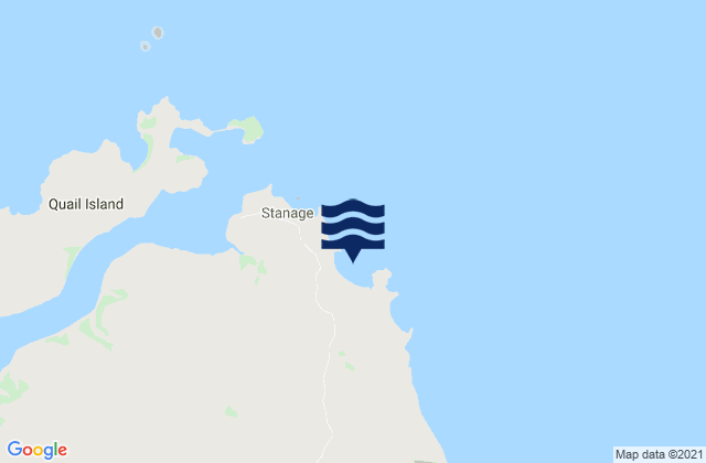 Carte des horaires des marées pour Stanage Bay, Australia