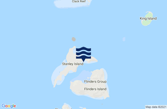 Carte des horaires des marées pour Stanley Island, Australia
