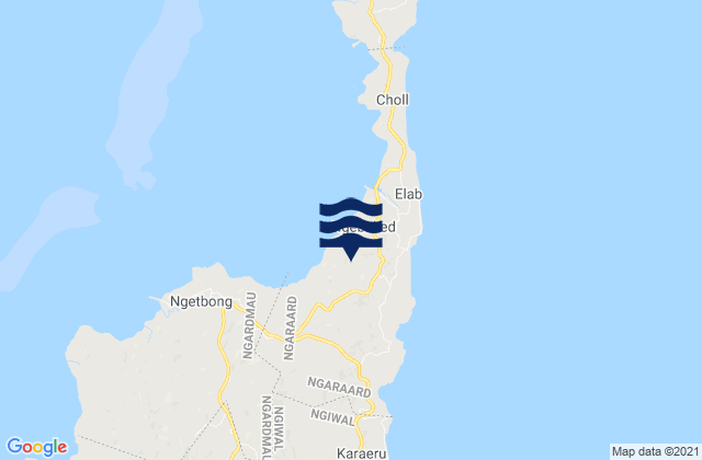 Carte des horaires des marées pour State of Ngaraard, Palau