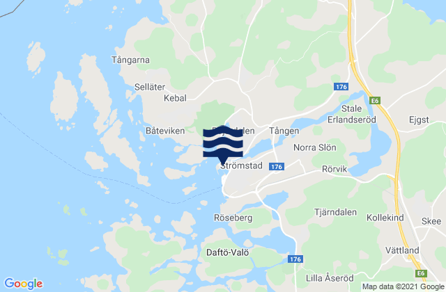 Carte des horaires des marées pour Strömstad, Sweden
