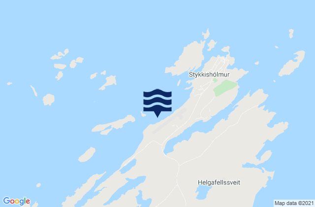 Carte des horaires des marées pour Stykkishólmsbær, Iceland