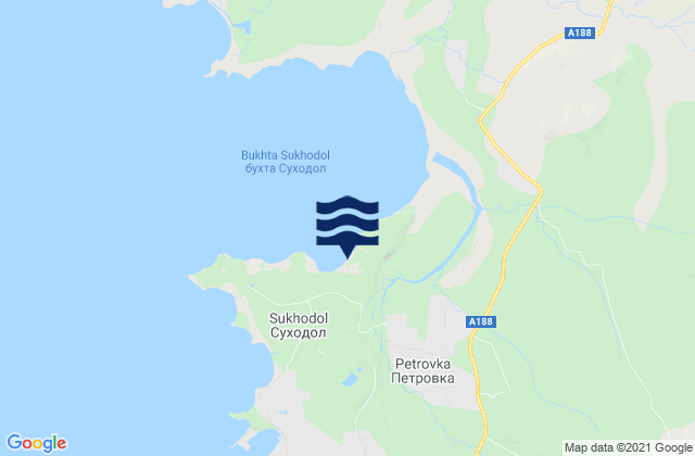 Carte des horaires des marées pour Sukhodol Bay Ussuri Bay, Russia