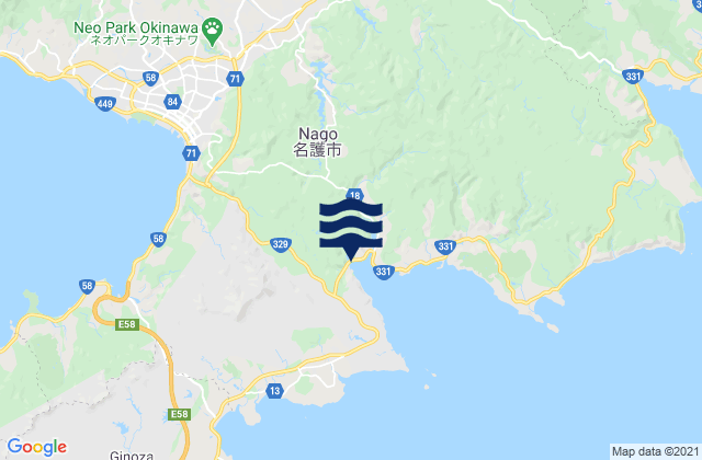 Carte des horaires des marées pour Sukku, Japan