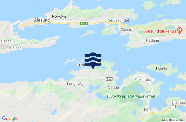 Carte des horaires des marées pour Sula, Norway