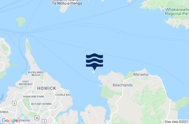 Carte des horaires des marées pour Sunkist Bay, New Zealand