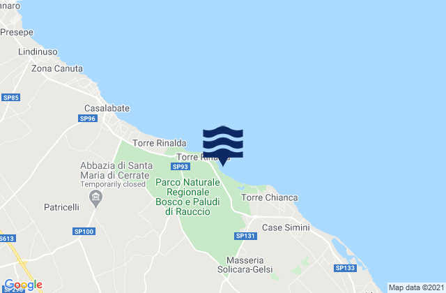 Carte des horaires des marées pour Surbo, Italy
