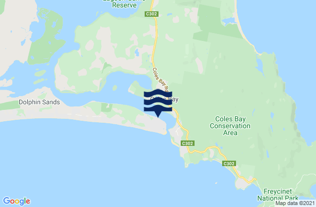 Carte des horaires des marées pour Swanwick Bay, Australia