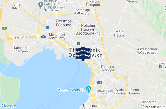 Carte des horaires des marées pour Sykiés, Greece