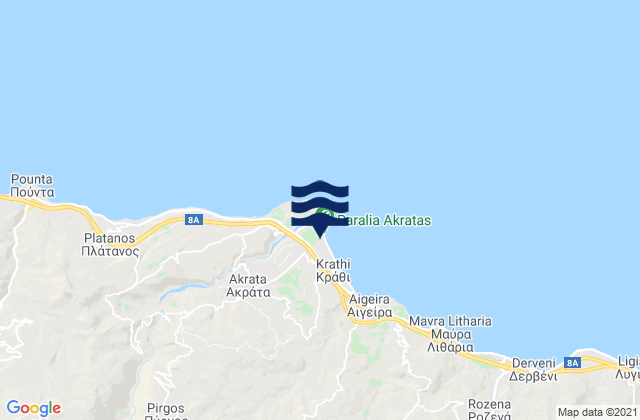 Carte des horaires des marées pour Sylivainiótika, Greece