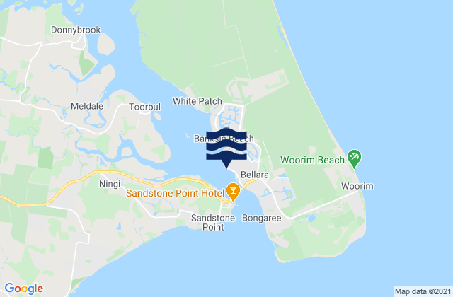 Carte des horaires des marées pour Sylvan Beach, Australia