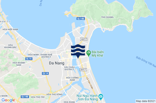 Carte des horaires des marées pour Sơn Trà, Vietnam