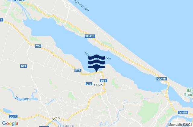 Carte des horaires des marées pour Sịa, Vietnam
