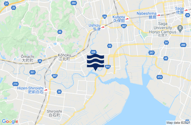 Carte des horaires des marées pour Taku Shi, Japan