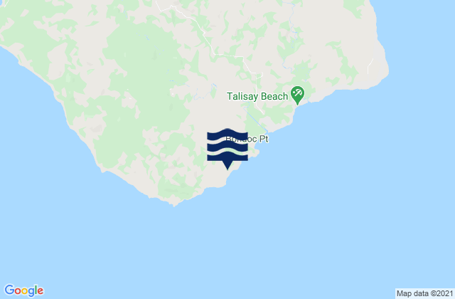 Carte des horaires des marées pour Talisay, Philippines