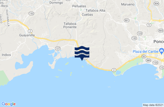 Carte des horaires des marées pour Tallaboa Alta Barrio, Puerto Rico