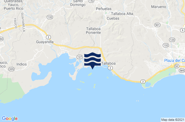 Carte des horaires des marées pour Tallaboa Poniente Barrio, Puerto Rico