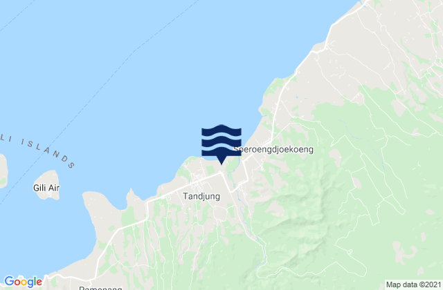 Carte des horaires des marées pour Tanahsong Daya, Indonesia