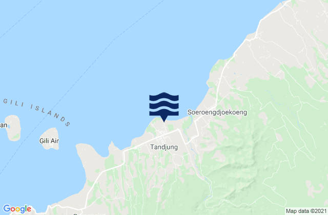 Carte des horaires des marées pour Tanjung, Indonesia