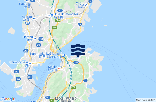 Carte des horaires des marées pour Tanoura, Japan
