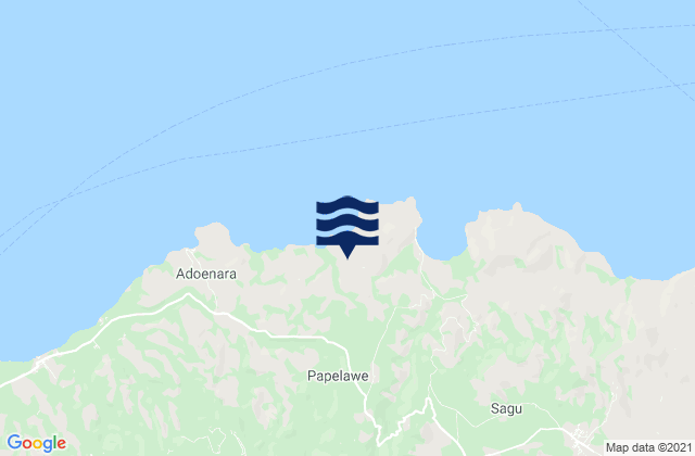 Carte des horaires des marées pour Tanuwore, Indonesia