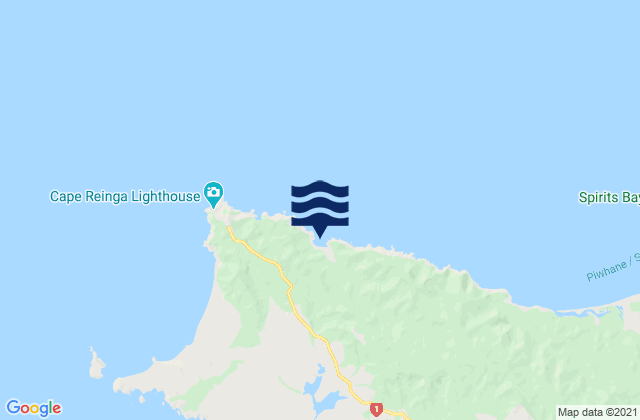 Carte des horaires des marées pour Tapotupotu Bay, New Zealand