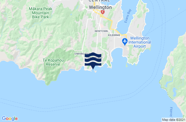 Carte des horaires des marées pour Taputeranga Island, New Zealand