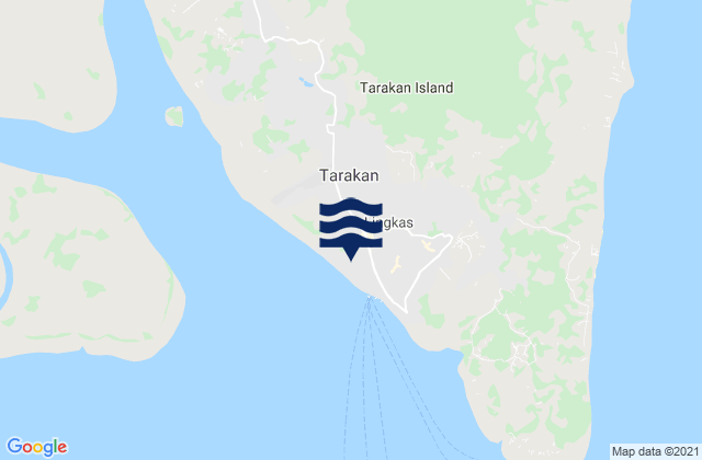 Carte des horaires des marées pour Tarakan, Indonesia