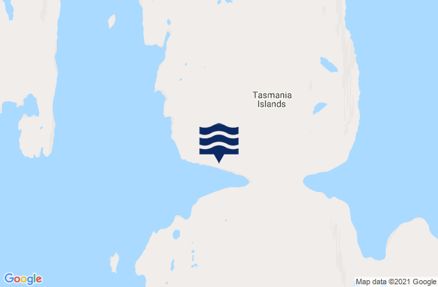 Carte des horaires des marées pour Tasmania Islands, Canada
