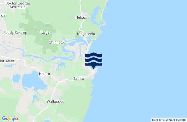 Carte des horaires des marées pour Tathra Beach, Australia
