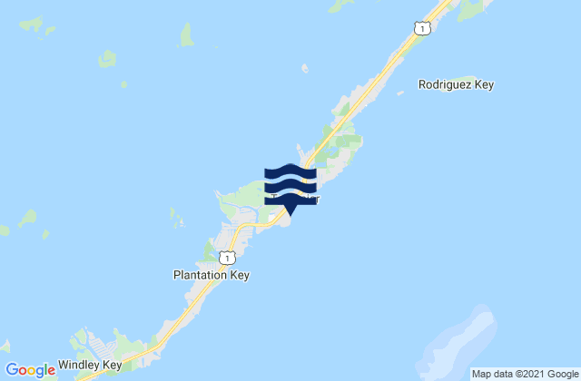 Carte des horaires des marées pour Tavernier Harbor, United States