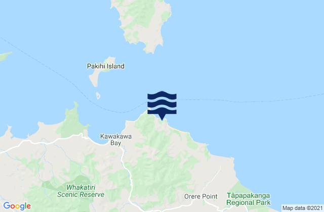 Carte des horaires des marées pour Tawhitokino Beach, New Zealand
