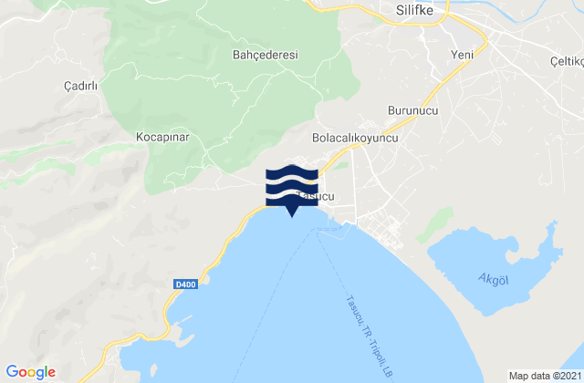 Carte des horaires des marées pour Taşucu, Turkey