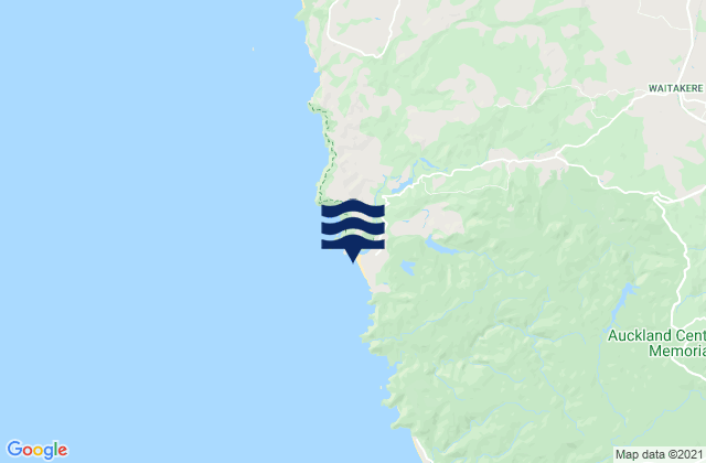 Carte des horaires des marées pour Te Henga (Bethells Beach), New Zealand