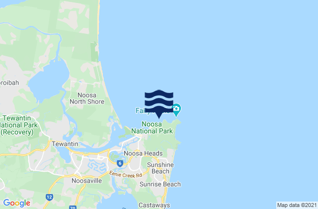 Carte des horaires des marées pour Tea Tree Bay, Australia