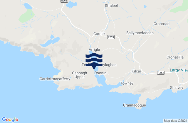 Carte des horaires des marées pour Teelin Bay, Ireland