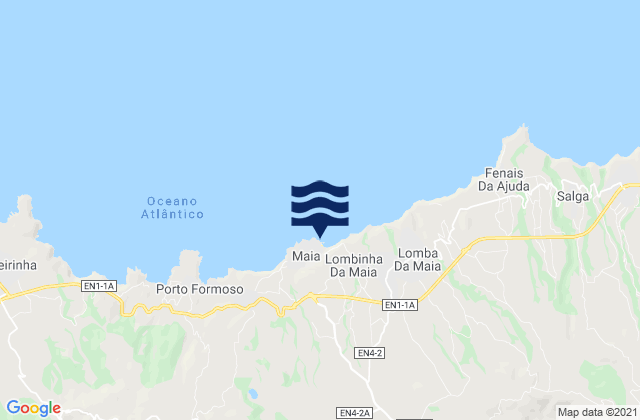 Carte des horaires des marées pour Terceira - Santa Catarina, Portugal