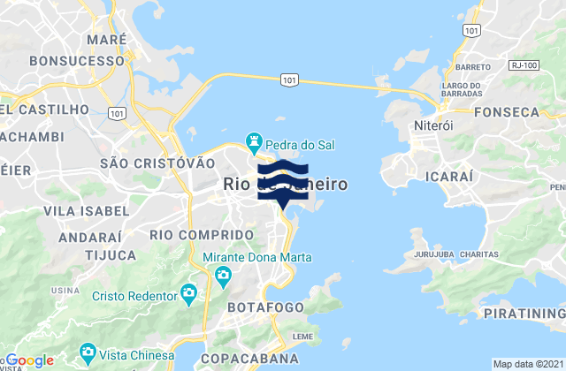 Carte des horaires des marées pour Tereza, Brazil
